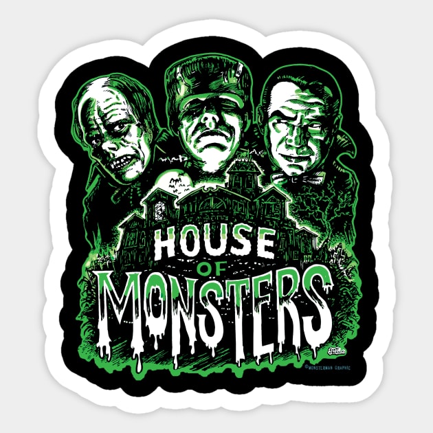 House of Monsters Sticker by monstermangraphic